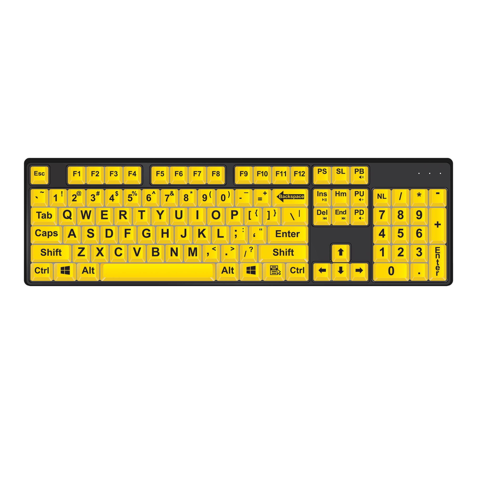 Max Keyboard Nighthawk 104-key Large Print Custom Mechanical