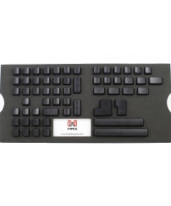 Max Keyboard Universal Cherry MX Translucent Clear Black Full Blank Keycap Set (No Print)