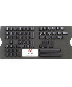 Max Universal Cherry MX Translucent Clear Black Full Keycap Set (Front Side Print)