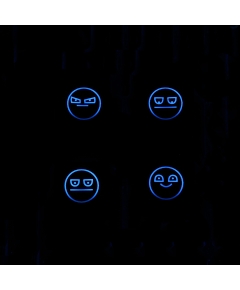 Max Keyboard R4 / B profile row 1x1 Cherry MX "Unamused face" Custom Backlight Keycap Set