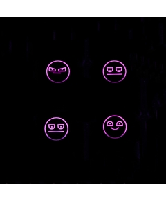 Max Keyboard R4 / B profile row 1x1 Cherry MX "Unamused face" Custom Backlight Keycap Set