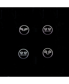 Max Keyboard R4 / B profile row 1x1 Cherry MX "Unamused face" Custom Backlight Keycap Set