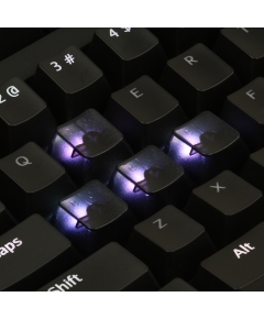 AN EXAMPLE: Max Keyboard Custom Black Translucent Cherry MX Blank Keycap Set for ESC, W,A,S,D or E,S,D,F and Arrow Keys