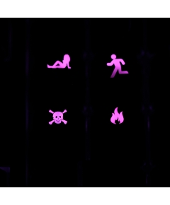 Msx Keyboard R4 / E profile row 1x1 Cherry MX Custom Backlight Keycap Set