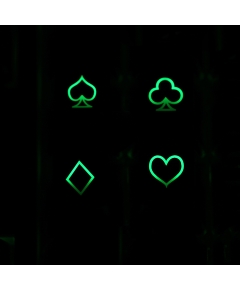 Max Keyboard R4 / B profile row 1x1 Cherry MX Poker "Cards Symbols" Custom Backlight Keycap Set