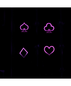 Max Keyboard R4 / B profile row 1x1 Cherry MX Poker "Cards Symbols" Custom Backlight Keycap Set