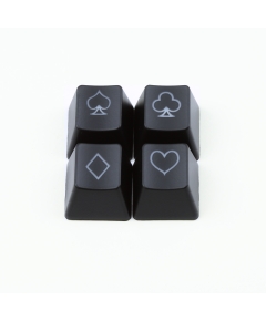 Max Keyboard R4 / B profile row 1x1 Cherry MX Poker "Cards Symbols" Custom Backlight Keycap Set