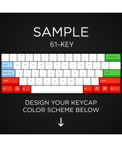 AN EXAMPLE: Max Keyboard 61-Key Layout Custom Color Cherry MX Full Replacement Keycap Set