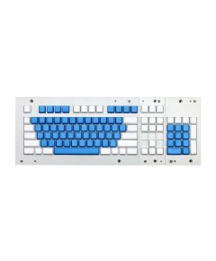 MAX ANSI Bi-Color Blue/White PBT 104-key Cherry MX Keycap Set with 6.0x spacebar bottom row