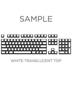 MAX Keyboard Custom White Translucent Top Backlight Keycap Set