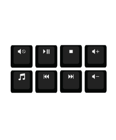 Max Keyboard R4 1x1 Media F-Key Shortcuts Keycap Set