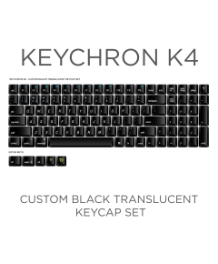 Keychron K4 Custom Black Translucent Keycap Set