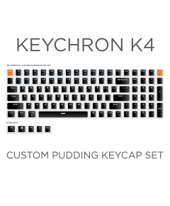 Keychron K4 Custom Black Pudding Keycap Set