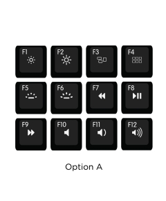 Max Keyboard Mac Media Function Hotkey Shortcuts Keycap Set (OPTION A)