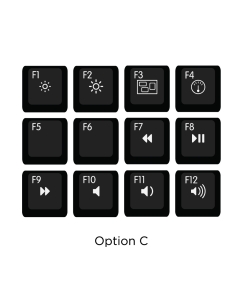 Max Keyboard Mac Media Function Hotkey Shortcuts Keycap Set (OPTION C)