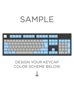 Max Keyboard ISO Layout Custom Color Cherry MX Full Replacement Keycap Set (Front Side Print)