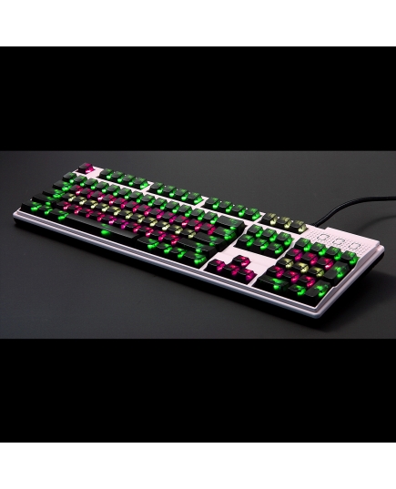 AN EXAMPLE: Max Keyboard Universal Cherry MX Translucent Clear Black Full Blank Keycap Set
