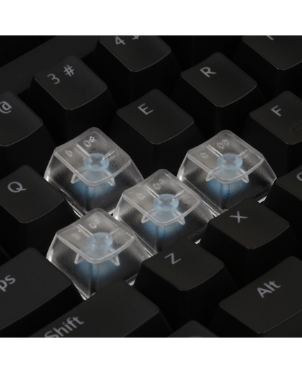 An Example: Max Keyboard Custom Clear Translucent Cherry MX Blank Keycap Set for ESC, W,A,S,D or E,S,D,F and Arrow Keys