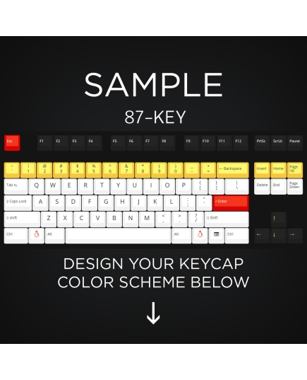 AN EXAMPLE: Max Keyboard 87-Key Layout Custom Color Cherry MX Full Replacement Keycap Set