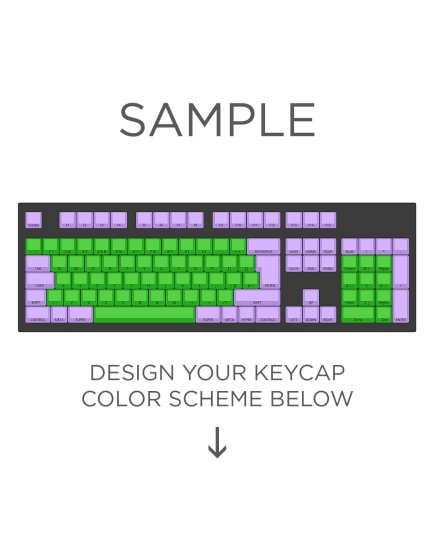 Max Keyboard ISO Layout Custom Color Cherry MX Full Replacement Keycap Set (Front Side Print)