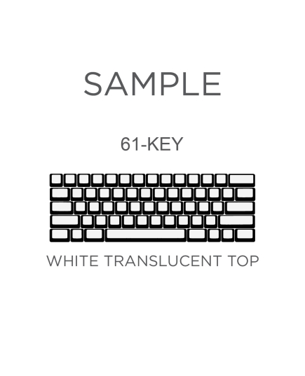 AN EXAMPLE: MAX Keyboard Custom White Translucent Top Backlight Keycap Set (60%)