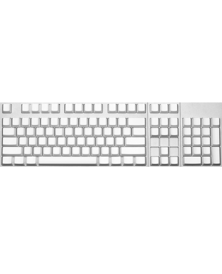 Max Keyboard ANSI 104-Key Cherry MX Blank Keycaps (White Color with 6.25x Unit Spacebar)