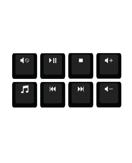 Max Keyboard R4 1x1 Media F-Key Shortcuts Keycap Set