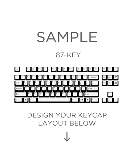 AN EXAMPLE: MAX Keyboard ANSI Custom White Translucent Top Print Backlight Keycap Set (87-KEY TKL)