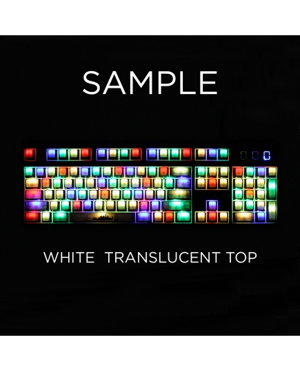 MAX Keyboard ANSI Custom White Translucent Top Backlight Keycap Set
