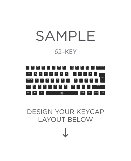 AN EXAMPLE: Max Keyboard ISO 62-Key Layout Custom Backlight Keycap Set