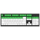 Max Keyboard Row 4, Size 1x1 Cherry MX Keycap. Green Color Zone Represents R4 1x1 Key Size