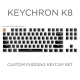Keychron K8 Custom Black Pudding Keycap Set