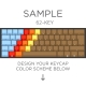 Max Keyboard ISO 62-Key Layout Custom Color Cherry MX Full Replacement Keycap Set (Front Side Print)