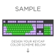Max Keyboard ISO Layout Custom Color Cherry MX Full Replacement Keycap Set (Front Side Print)