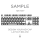 MAX Keyboard ISO Custom White Translucent Top Print Backlight Keycap Set